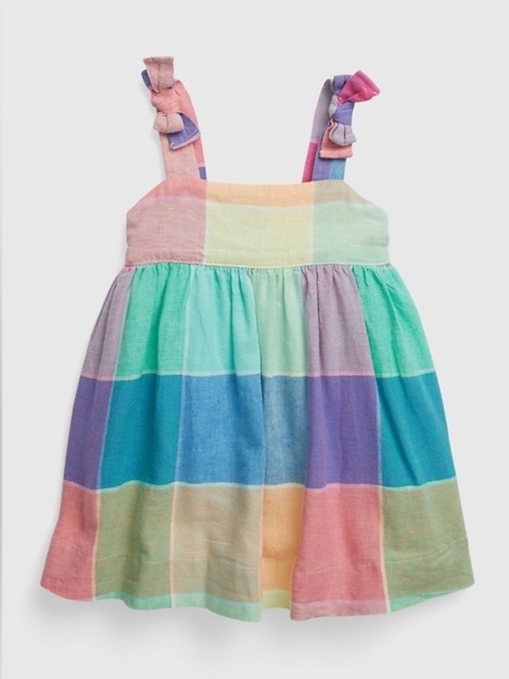 NEW with tags, GAP Plaid Linen Blend Dress